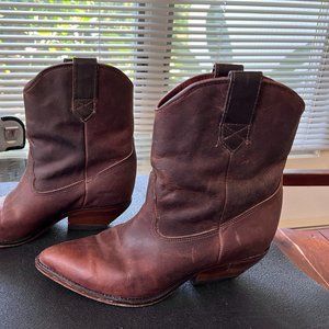 Vintage Zodiac ALL Leather Upper/Soles Cowgirl Cowboy Booties